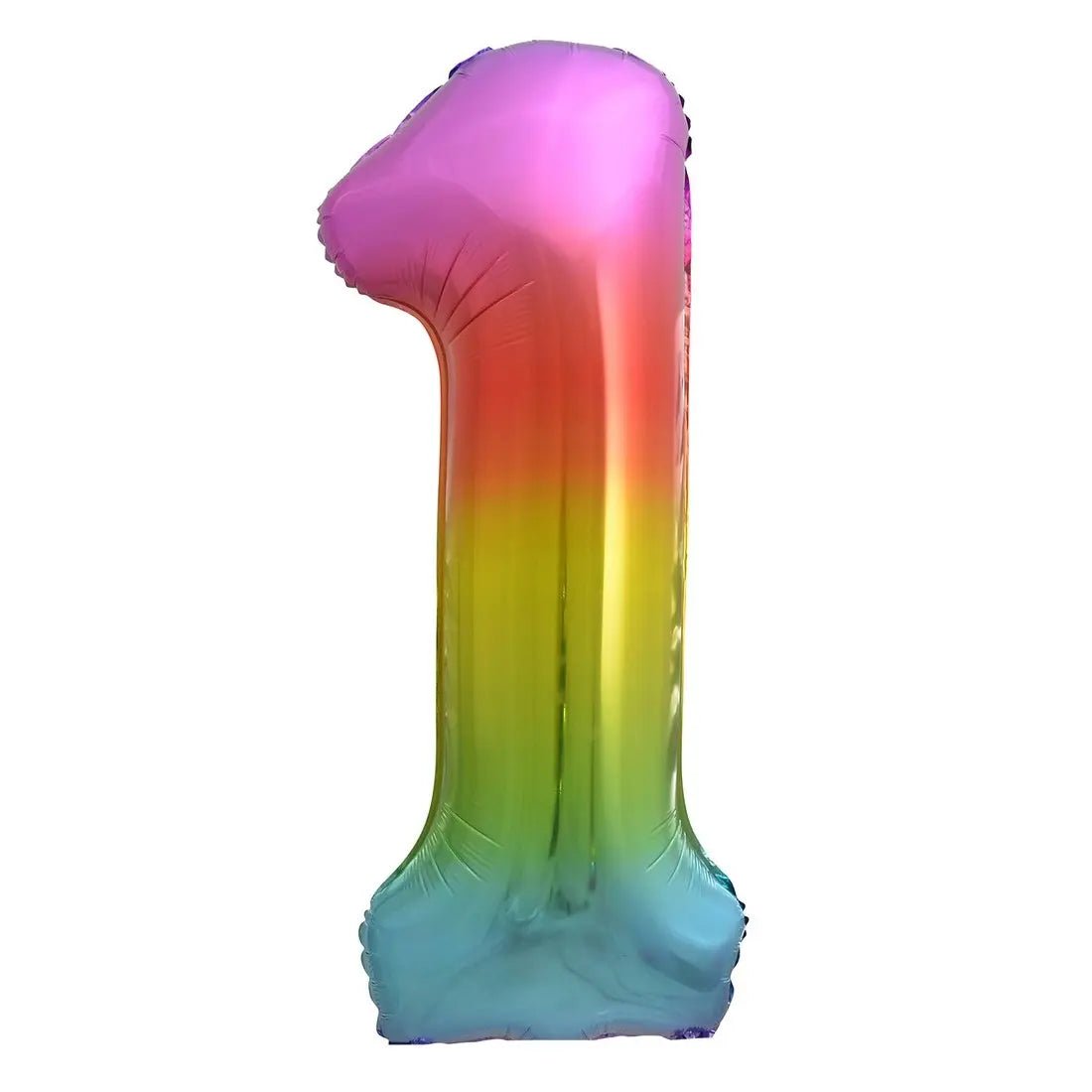 Rainbow Number 1 Giant Numeral Foil Balloon 86CM (34") - Party Owls