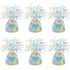 Rainbow Polka Dots Foil Balloon Weights 6pk - Party Owls