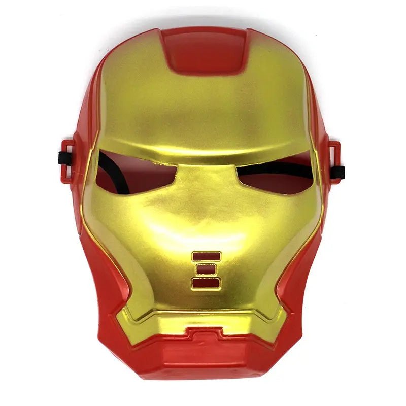 Red & Gold Iron Hero Plastic Mask - Party Owls