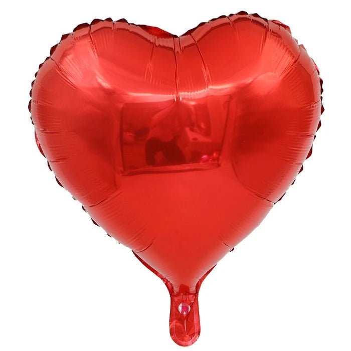 Red Heart Shape Foil Balloon 45cm (18") - Party Owls