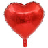 Red Heart Shape Foil Balloon 45cm (18") - Party Owls