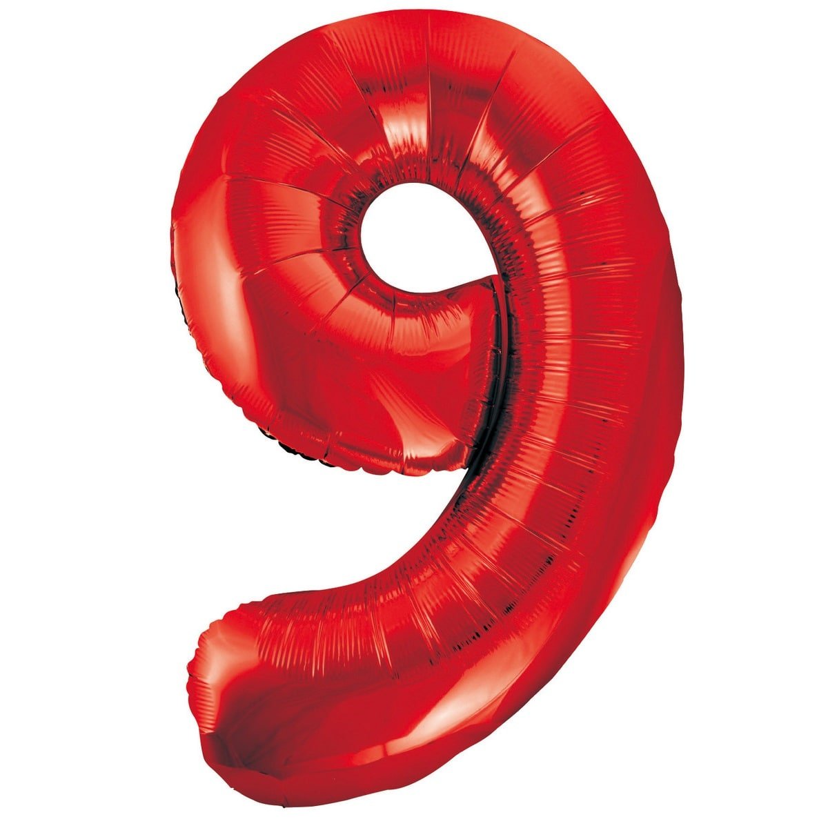Red Number 9 Giant Numeral Foil Balloon 86cm (34") - Party Owls