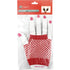 Red Short Fingerless Fishnet Gloves - Party Owls
