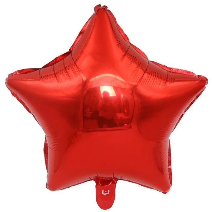 Red Star Shape Foil Balloon 45cm (18") - Party Owls