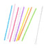 Reusable Plastic Drinking Straws 25cm 24pcs With Cleaning Brush - Party Owls