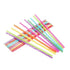 Reusable Plastic Drinking Straws 25cm 24pcs With Cleaning Brush - Party Owls
