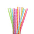Reusable Plastic Drinking Straws 25cm 24pcs With Cleaning Brush - Party Owls