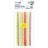 Reusable Retro Stripe Plastic Drinking Straws 20cm 20pcs - Party Owls