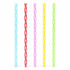 Reusable Retro Stripe Plastic Drinking Straws 20cm 20pcs - Party Owls