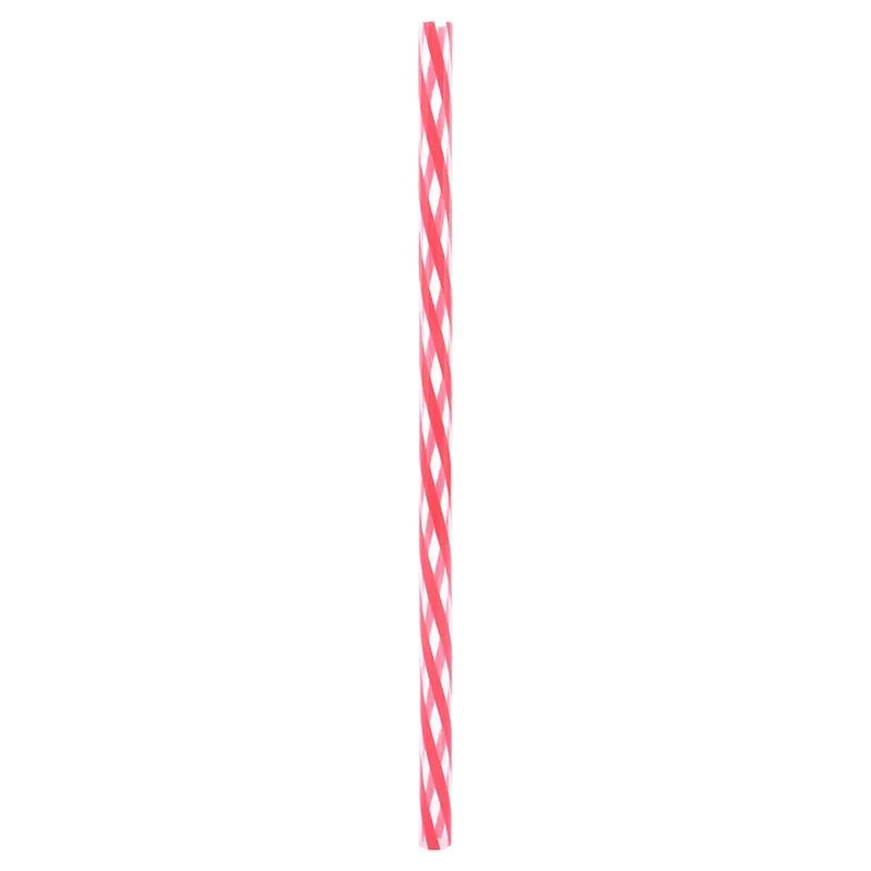 Reusable Retro Stripe Plastic Drinking Straws 20cm 20pcs - Party Owls