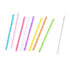Reusable Short Plastic Drinking Straws 14cm 24pcs With Cleaning Brush - Party Owls