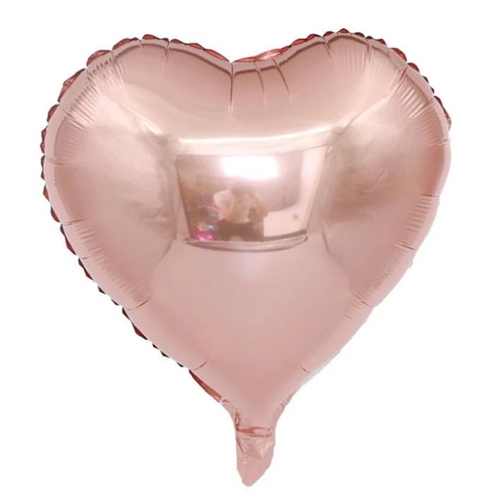 Rose Gold Heart Shape Foil Balloon 45cm (18") - Party Owls