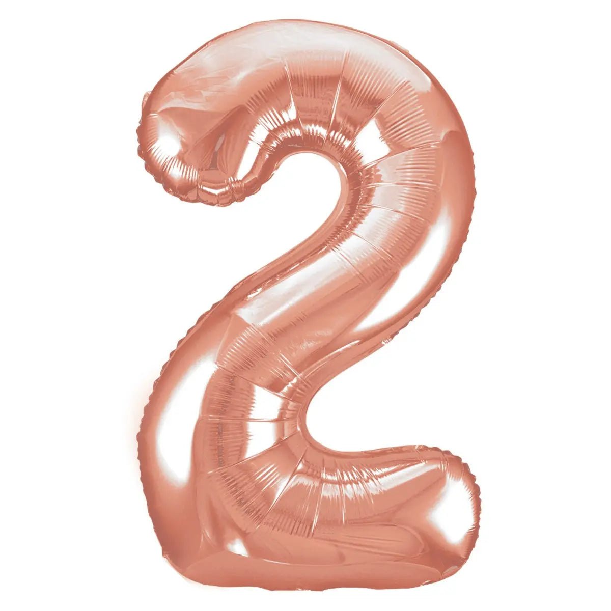 Rose Gold Number 2 Giant Numeral Foil Balloon 86CM (34") - Party Owls