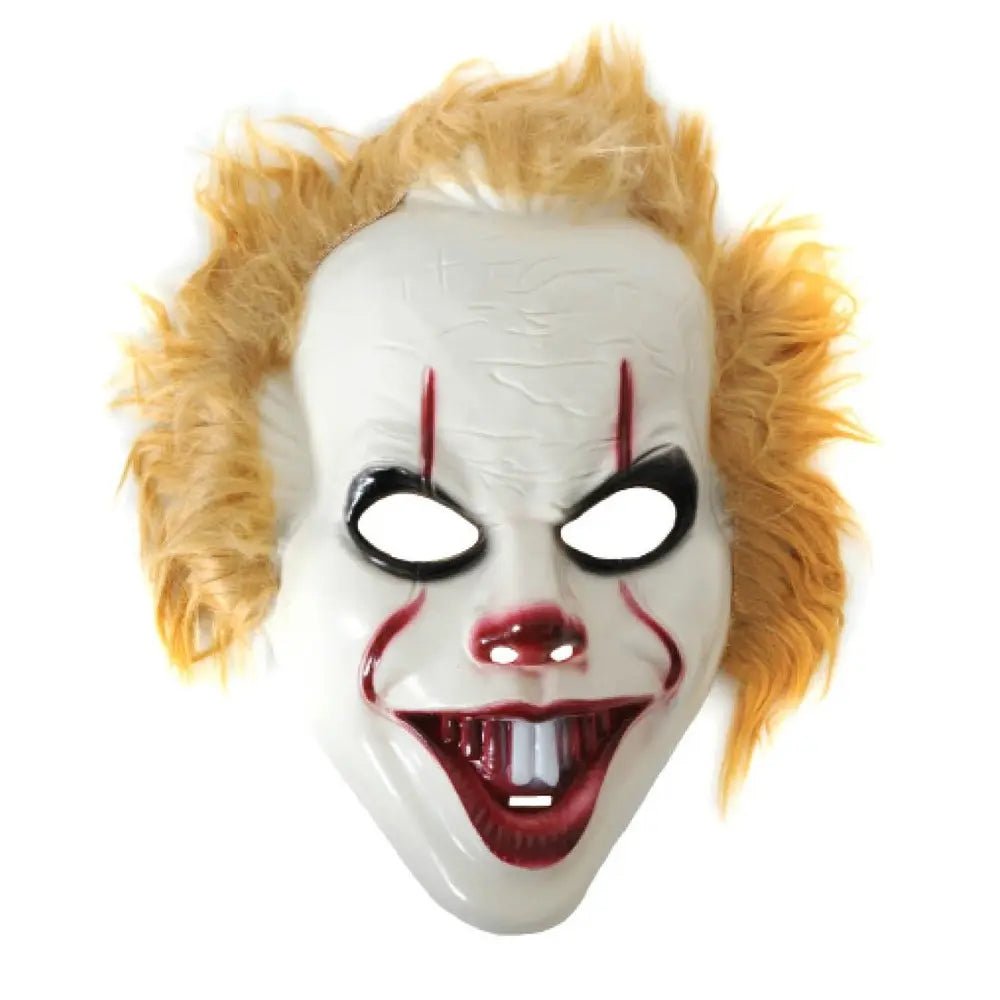 Scary Clown Mask (Orange Hair) Halloween Accessories - Party Owls