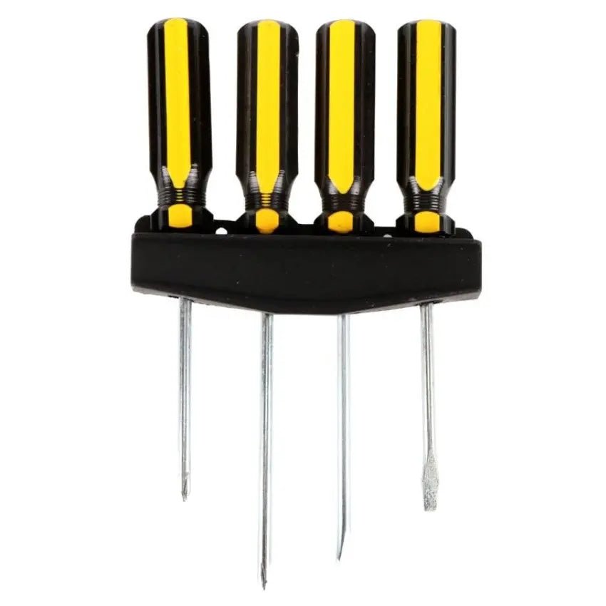 Left Screwdriver Screwdrivers Set 4pk With Holder Mount Phillips & Flat Head - Party Owls