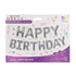 Silver "Happy Birthday" Foil Letter Balloons Banner Kit 40cm (16") - Party Owls