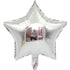Silver Star Shape Foil Balloon 45cm (18") - Party Owls