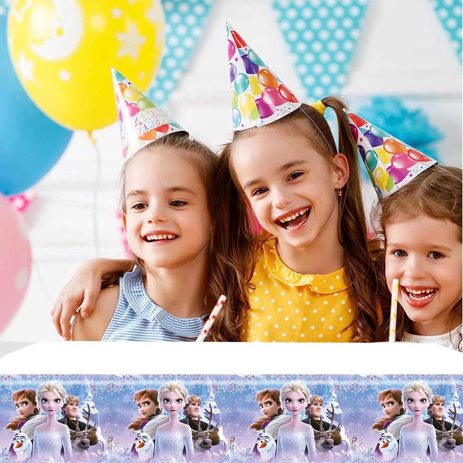 Snow Queen Plastic Table Cover 180cm x 108cm - Party Owls