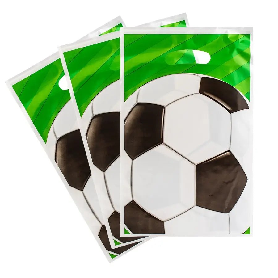 Soccer Plastic Party Bags 10pk - Party Owls