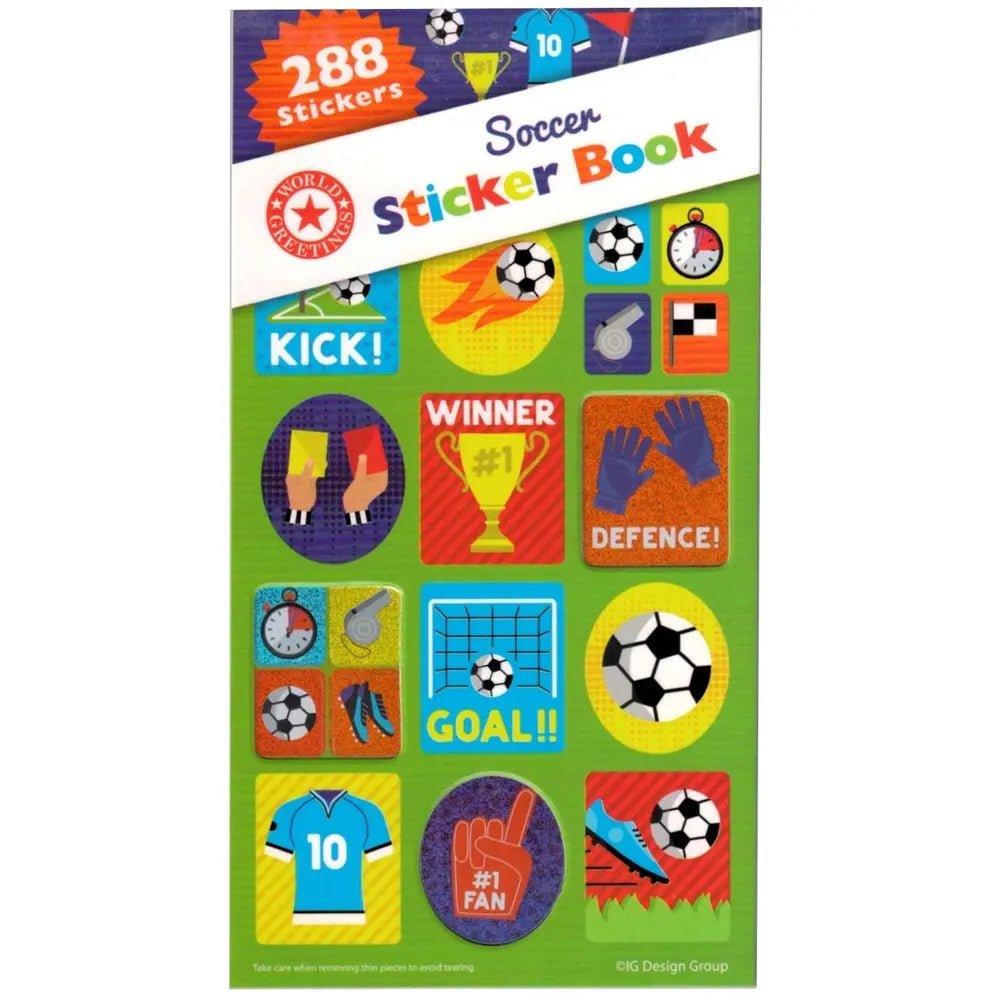 Soccer Sticker Book 288pk (12 Sheets) - Party Owls