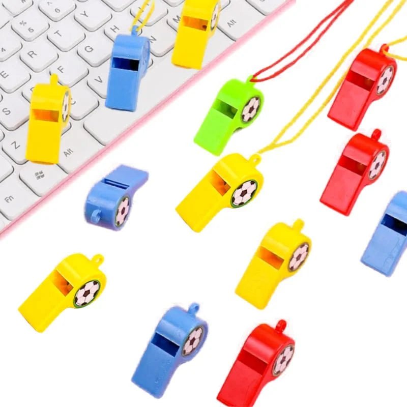Soccer Whistles 24pcs Party Favours - Party Owls