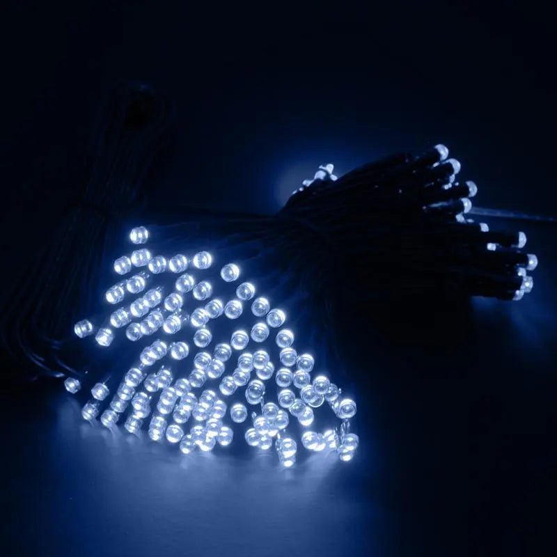 Solar 100 Cool White LED Fairy Lights 7.5M Total Length - Party Owls