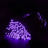 Solar 100 Purple LED Fairy Lights 7.5M Total Length - Party Owls