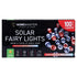 Solar 100 Red & Cool White LED Fairy Lights 7.5M Total Length - Party Owls