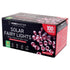 Solar 100 Red LED Fairy Lights 7.5M Total Length - Party Owls