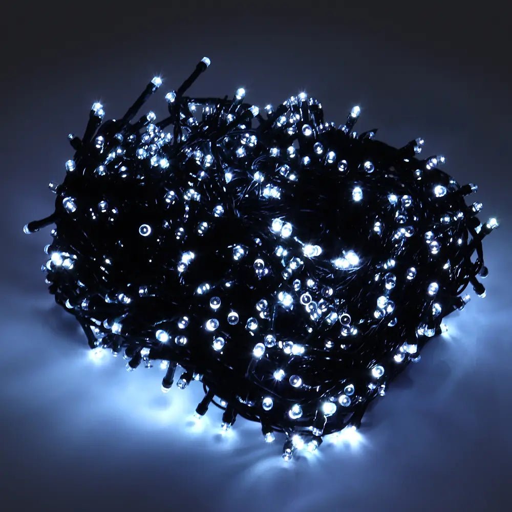 Solar 800 Cool White LED Fairy Lights 48M Lit Length - Party Owls