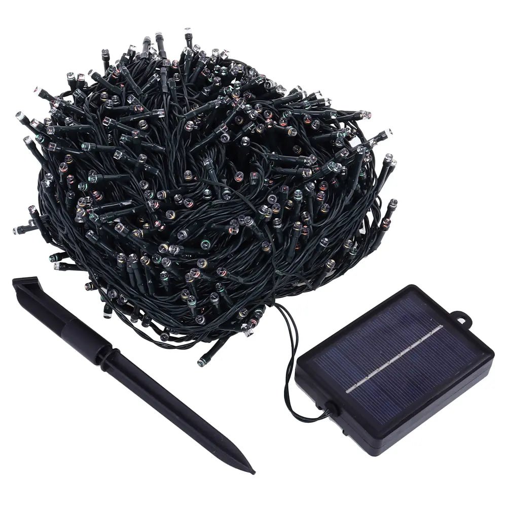 Solar 800 Warm White LED Fairy Lights 48M Lit Length - Party Owls