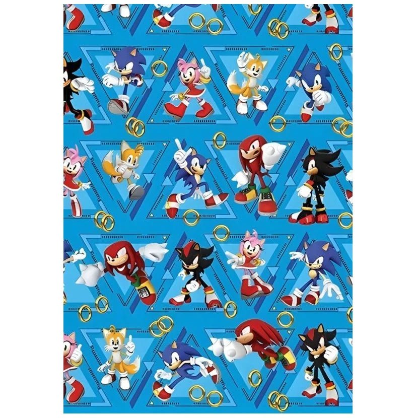 Sonic The Hedgehog Gift Wrap 1 Sheet Folded - Party Owls