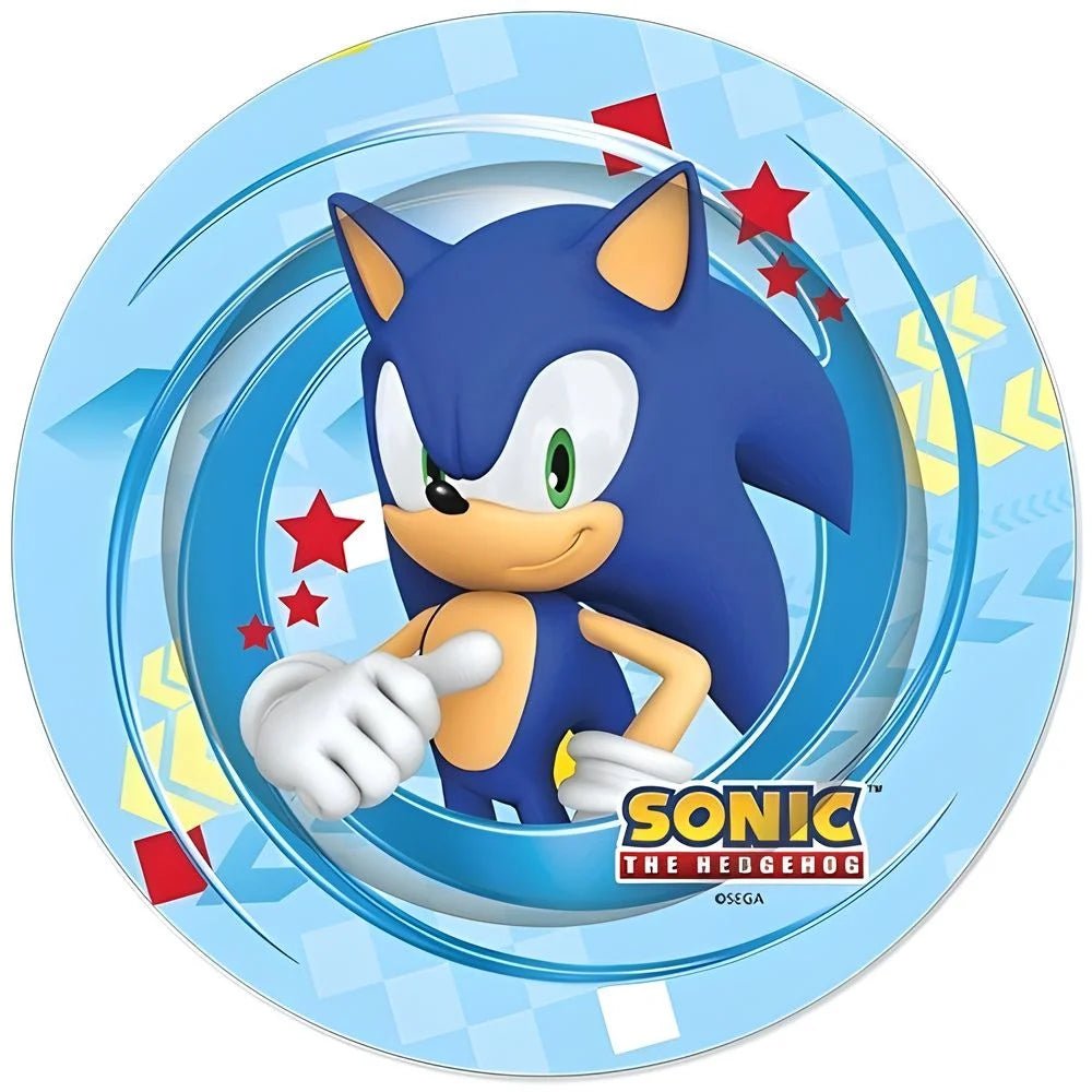 Sonic The Hedgehog Large Paper Plates 23cm (9") 8pcs - Party Owls