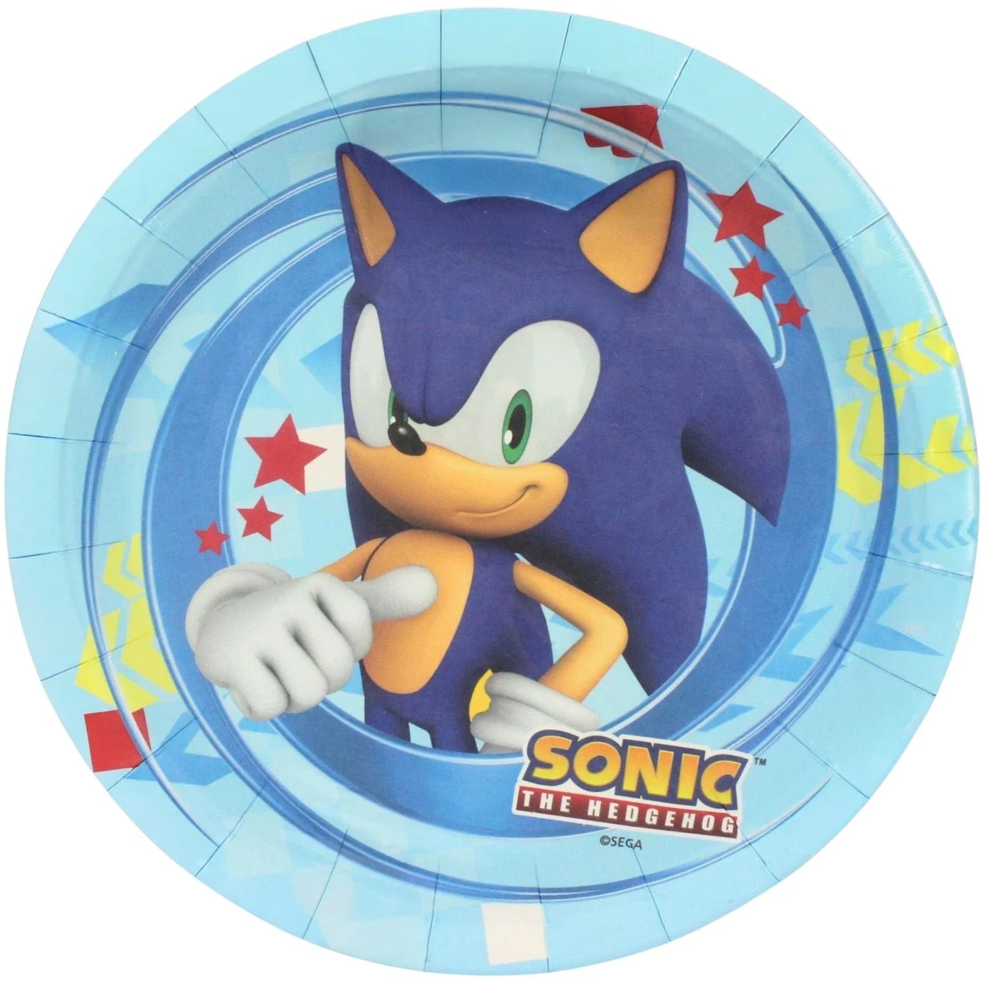 Sonic The Hedgehog Large Paper Plates 23cm (9") 8pcs - Party Owls