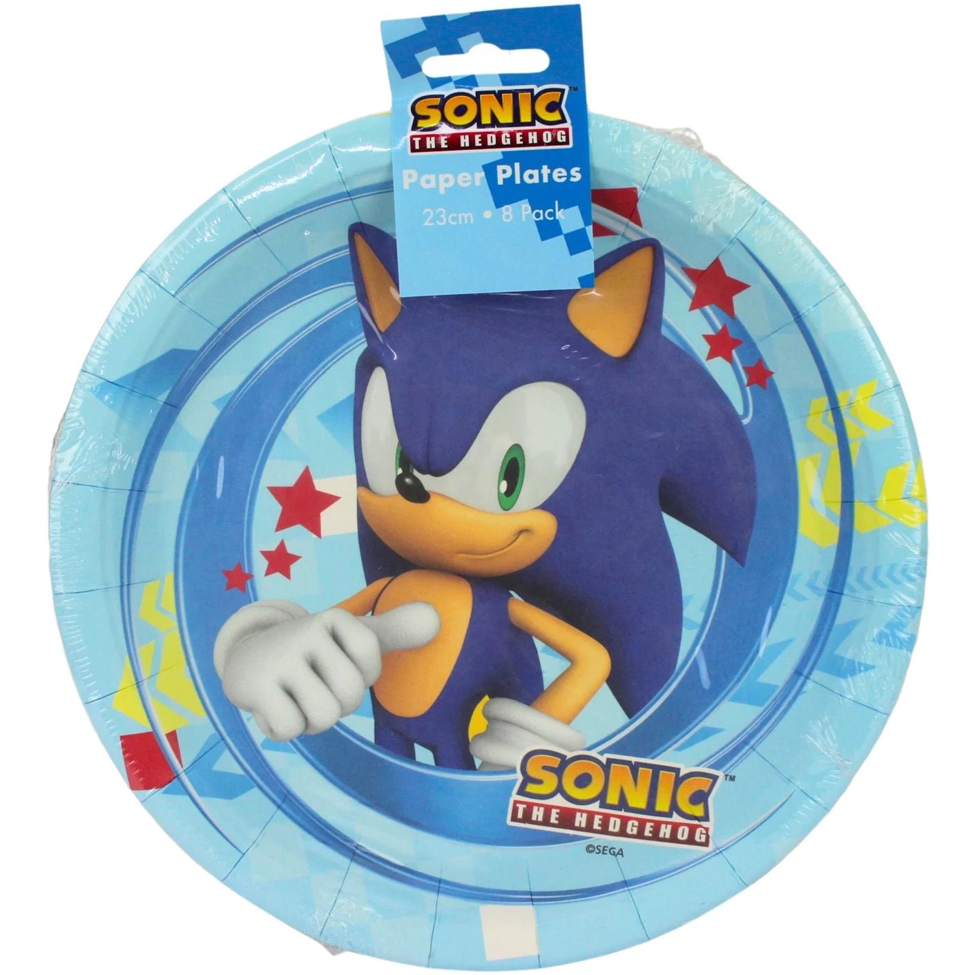 Sonic The Hedgehog Large Paper Plates 23cm (9") 8pcs - Party Owls