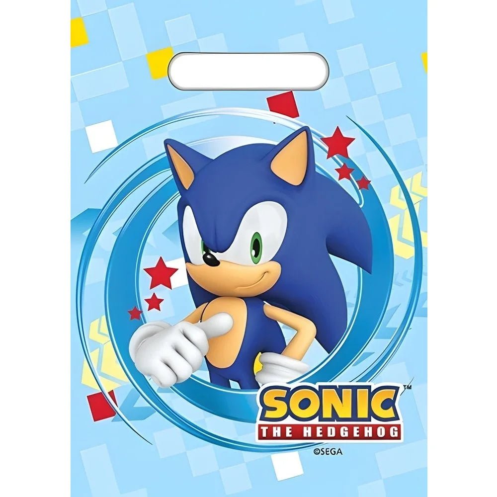 Sonic The Hedgehog Plastic Party Bags 8pcs - Party Owls
