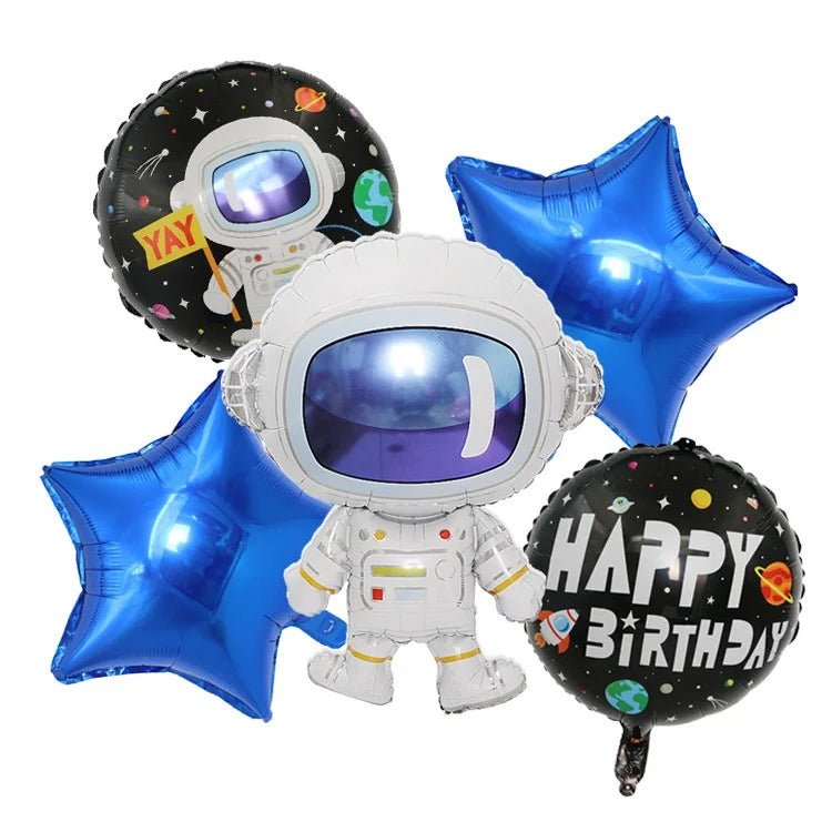 Spaceman Foil Balloon Bouquet 5pcs Space Astronaut - Party Owls