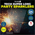 Sparklers 70cm 24pk Birthday Party Activities - Party Owls