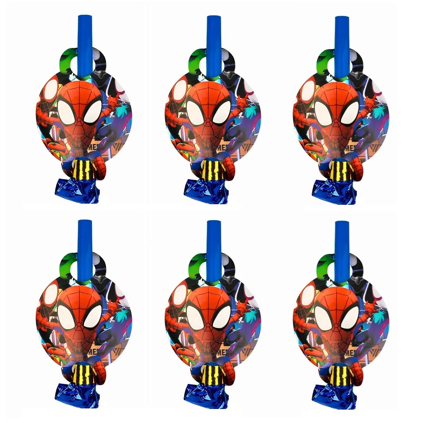 Spider Hero Blowouts 6pcs Party Favours - Party Owls