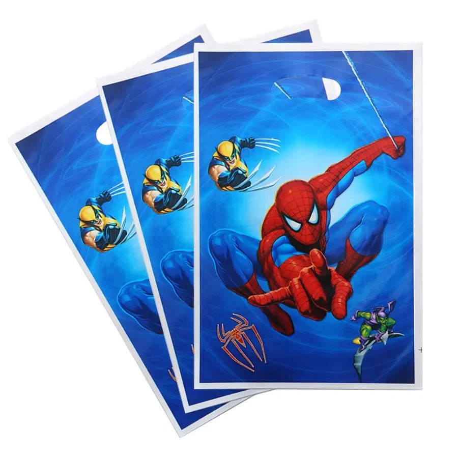 Spider Hero Plastic Party Bags 10pk - Party Owls