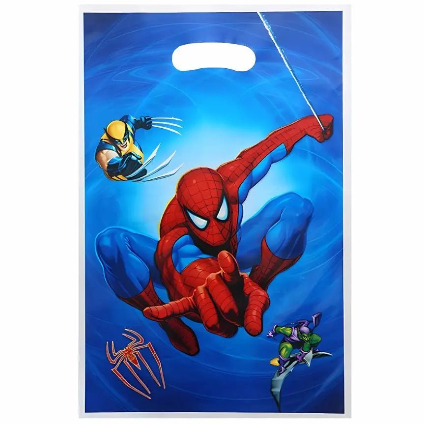 Spider Hero Plastic Party Bags 10pk - Party Owls