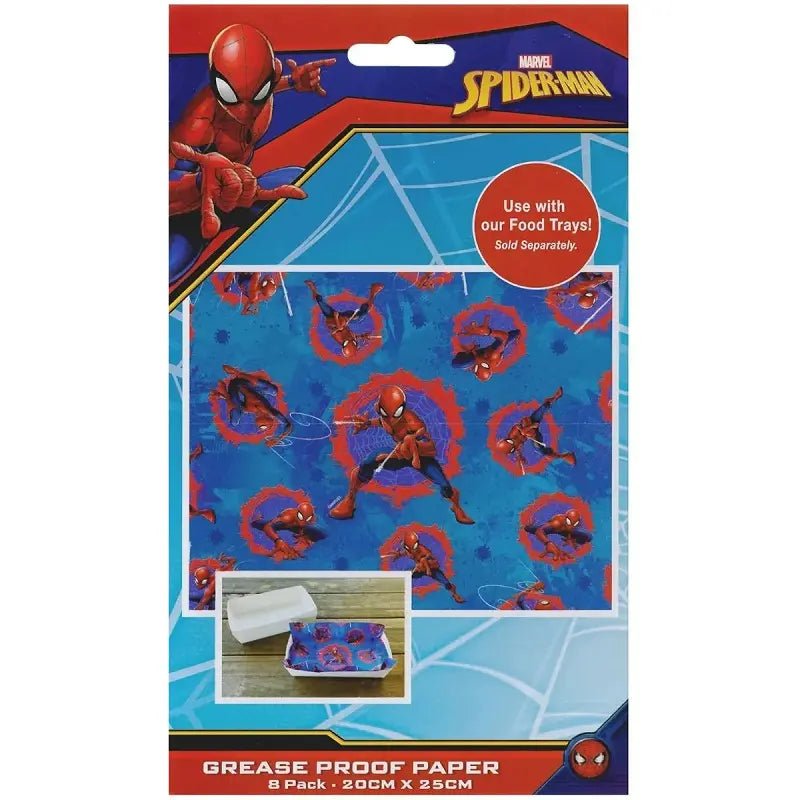 Spider - Man Grease Proof Papers 8pk - Party Owls