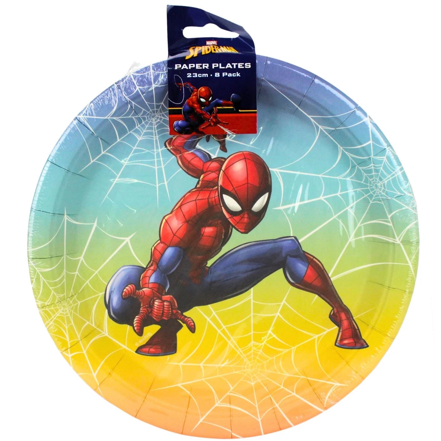 Spider - Man Large Paper Plates 23cm (9") 8pcs - Party Owls