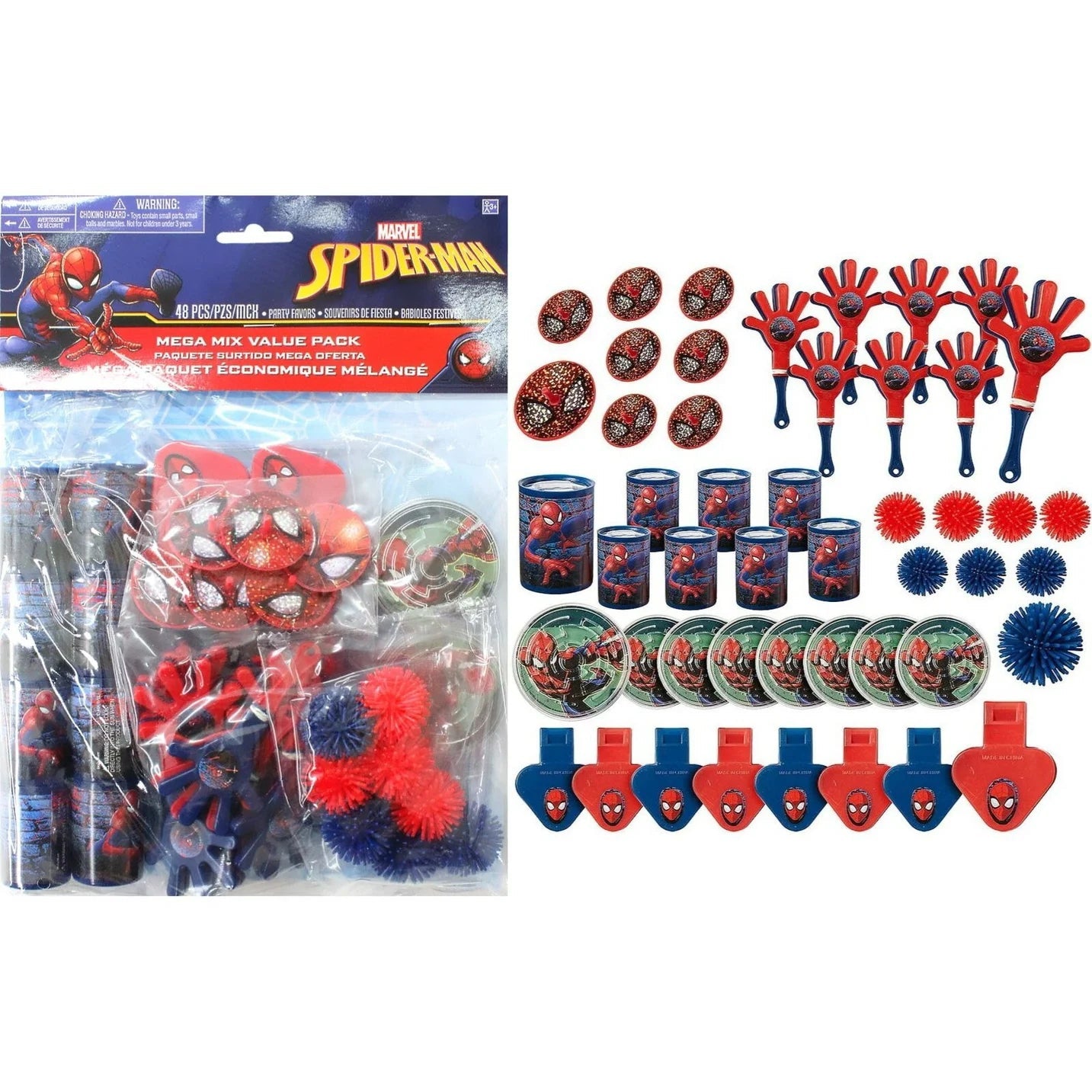 Spider - Man Mega Mix Favours 48pcs Value Pack - Party Owls