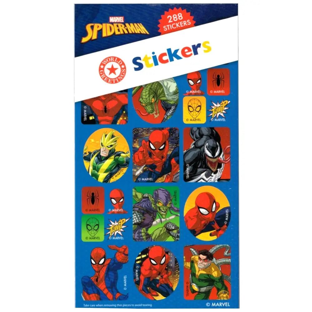 Spider - Man Sticker Book 288pk (12 Sheets) - Party Owls