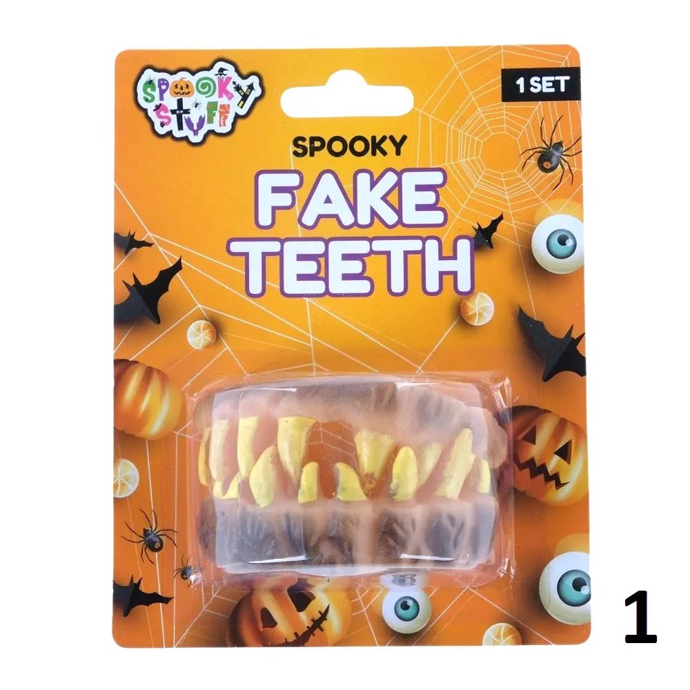 Spooky Fake Teeth 1pc (4 Assorted Designs) Halloween - Party Owls