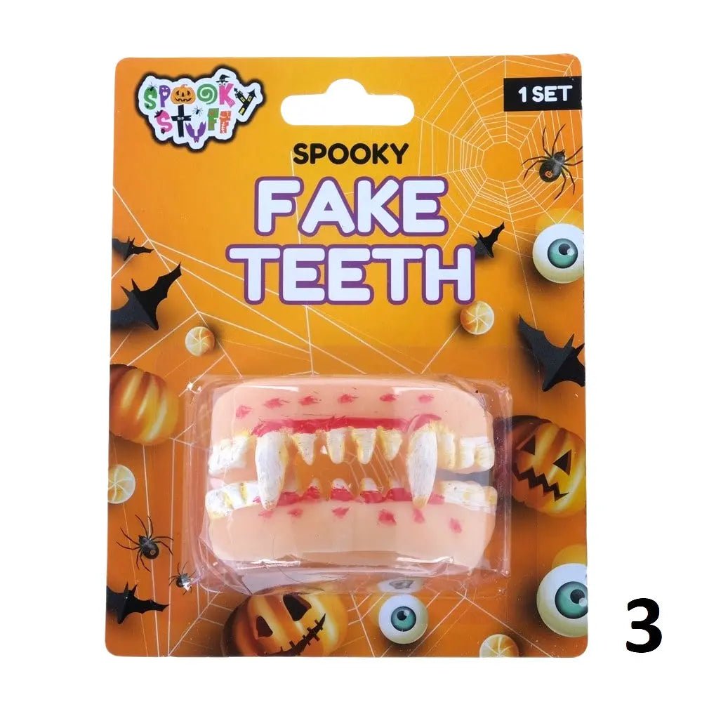 Spooky Fake Teeth 1pc (4 Assorted Designs) Halloween - Party Owls