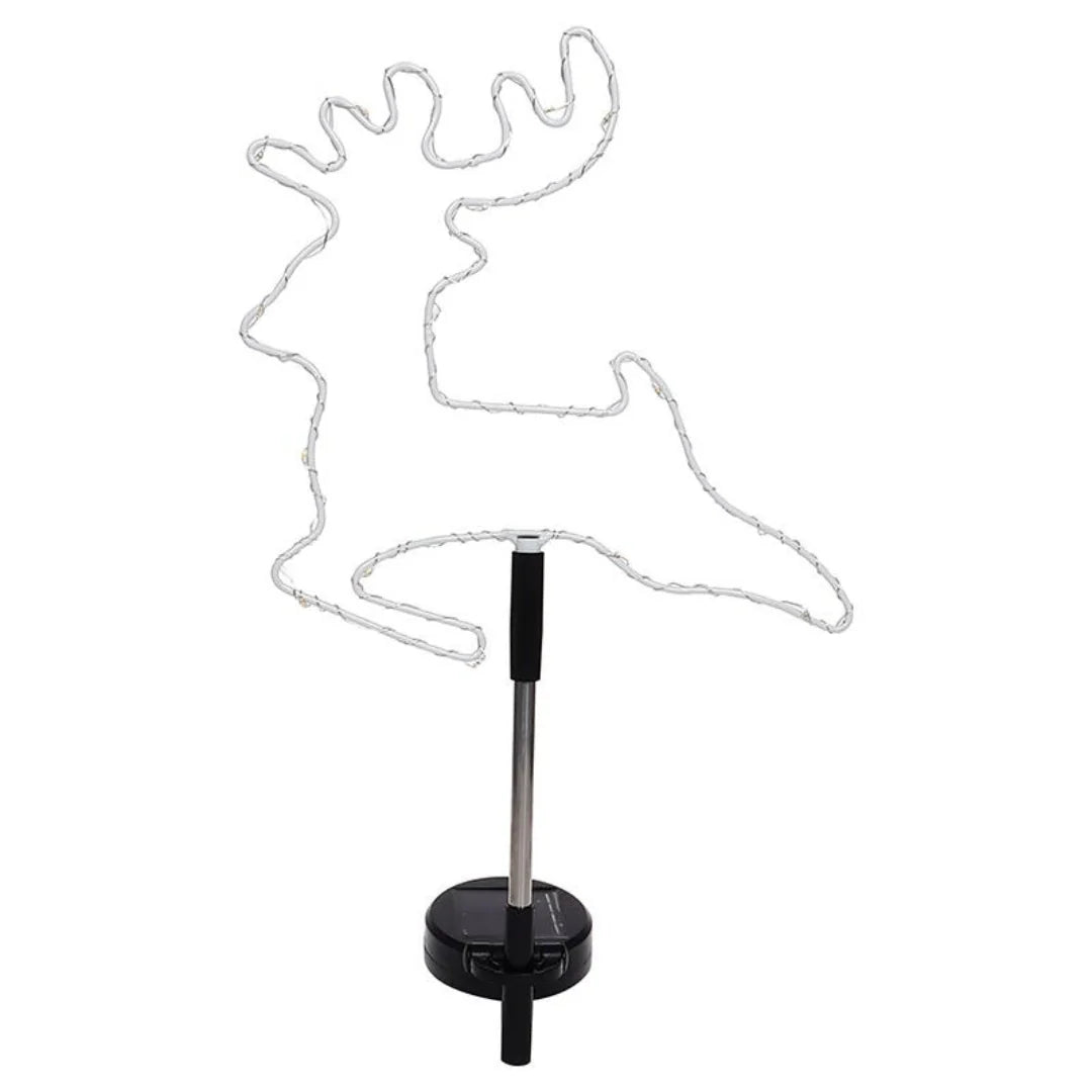 Stake Light Solar Silhouette Reindeer 18 LED 22x22x70cm Warm White 1 Function - Party Owls