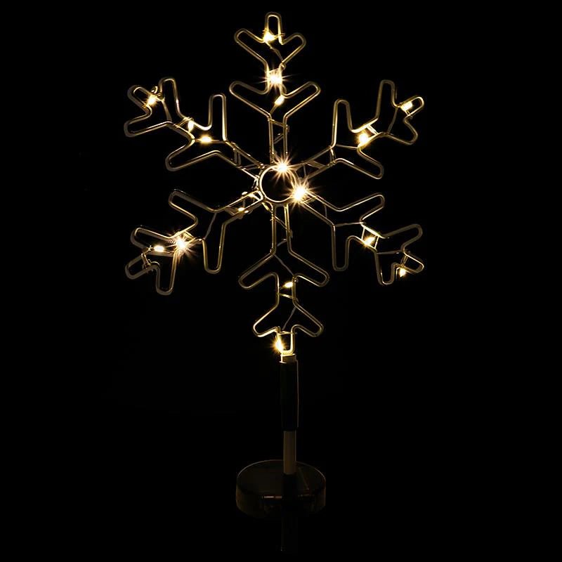 Stake Light Solar Silhouette Snowflake 20 LED 22x22x70cm Warm White 1 Function - Party Owls