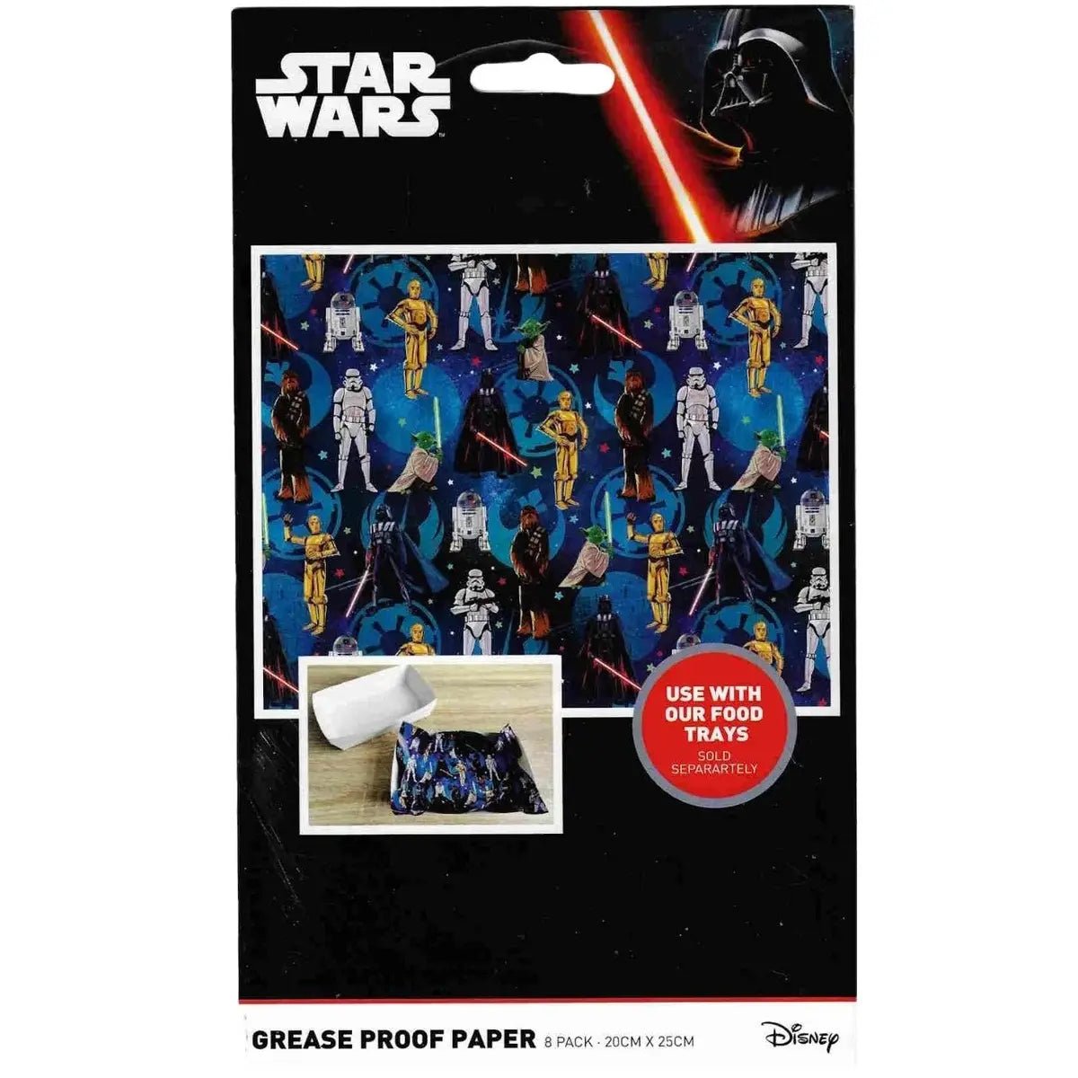 Star Wars Grease Proof Papers 8pk May The Force Be With You - Party Owls